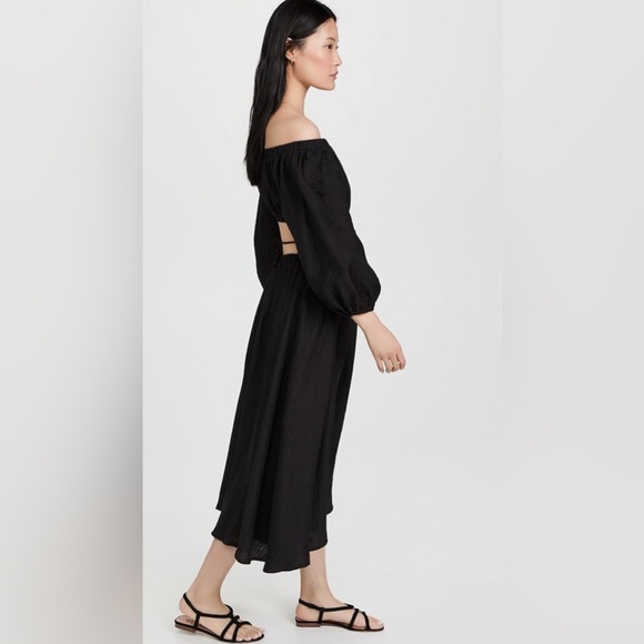 ASTR the Label Cassian Cutout Off The Shoulder Midi Dress Size Medium - Picture 3 of 13